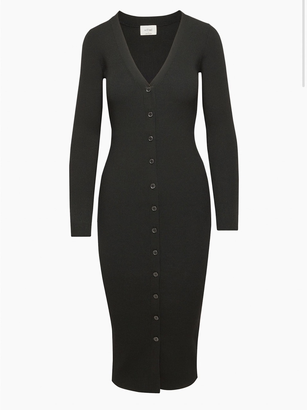 Aritzia Wilfred Tavola Rib Knit Midi Dress